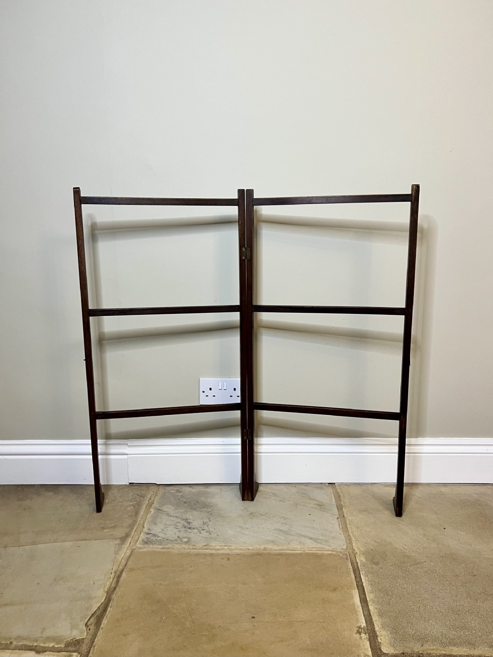 Antique Edwardian mahogany folding clothes airer