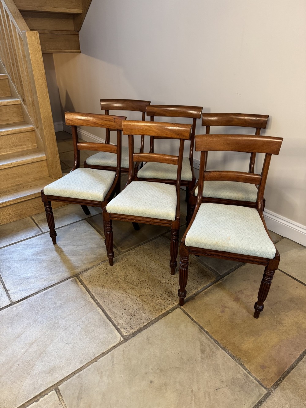 Quality set of six antique Regency mahogany dining chairs 