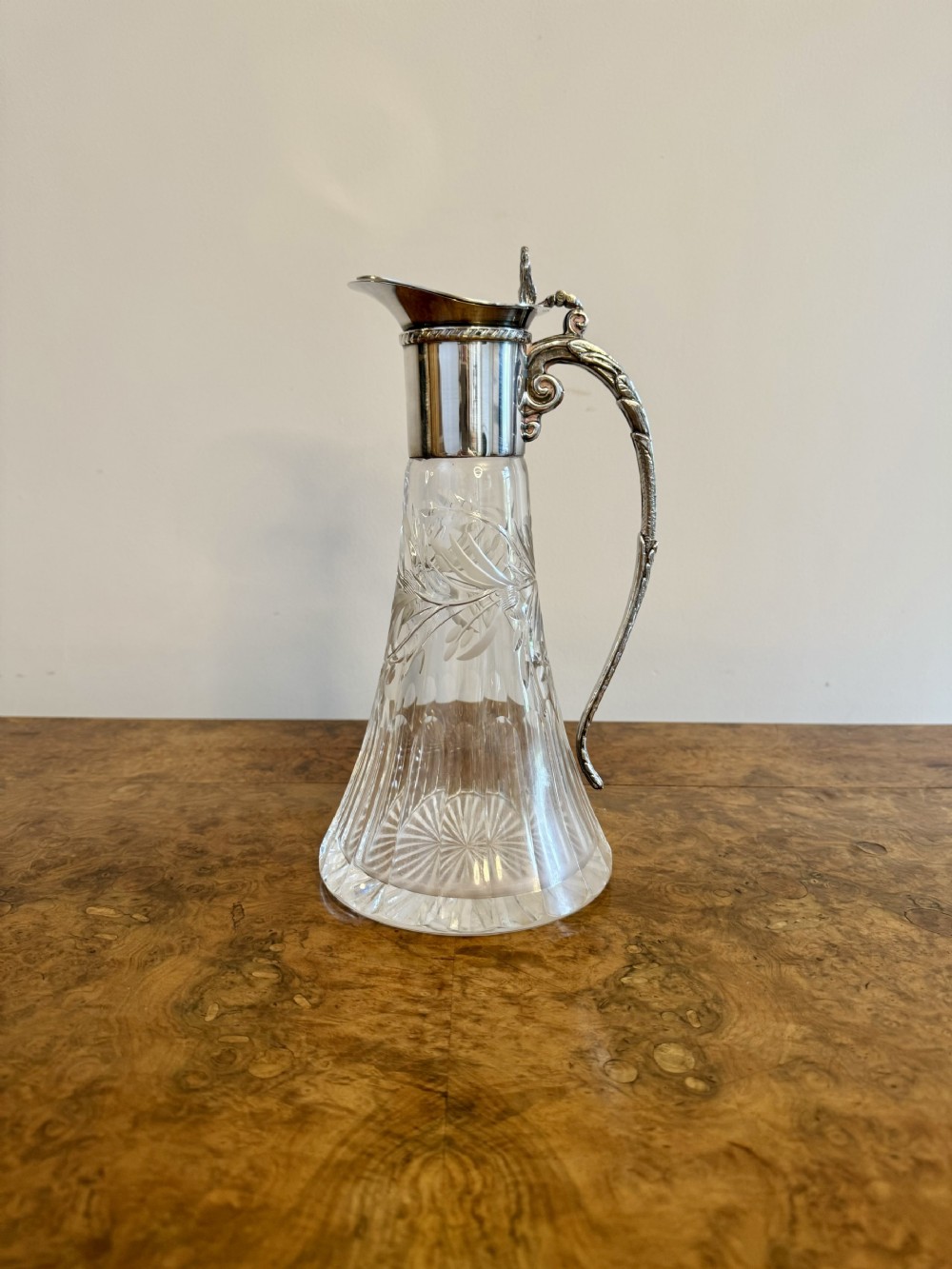 Outstanding quality antique Victorian silver plated claret jug 