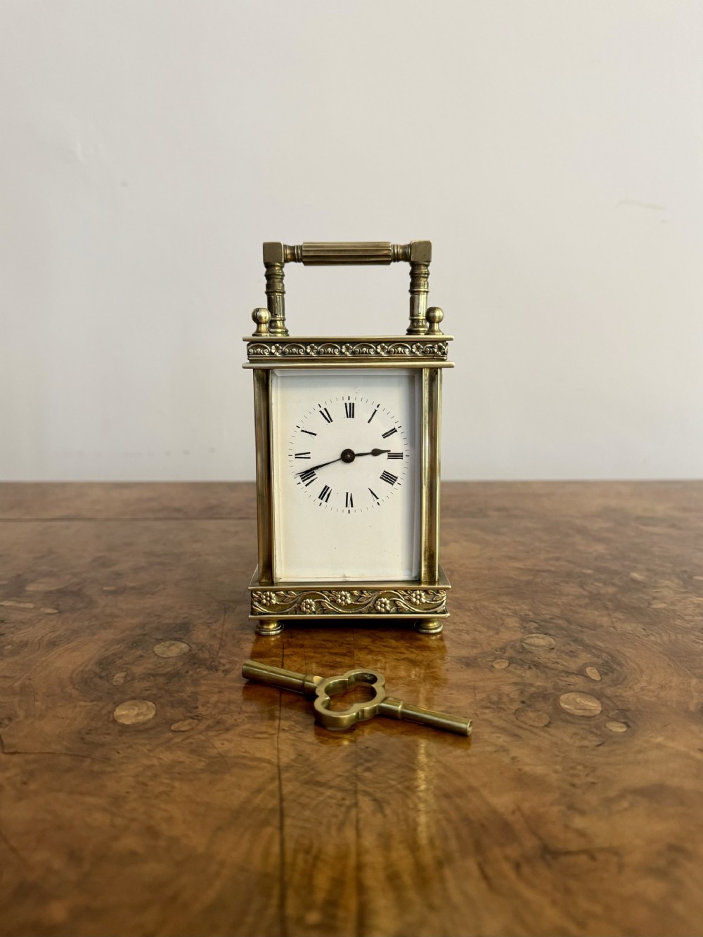 Stunning quality antique Victorian brass carriage clock 
