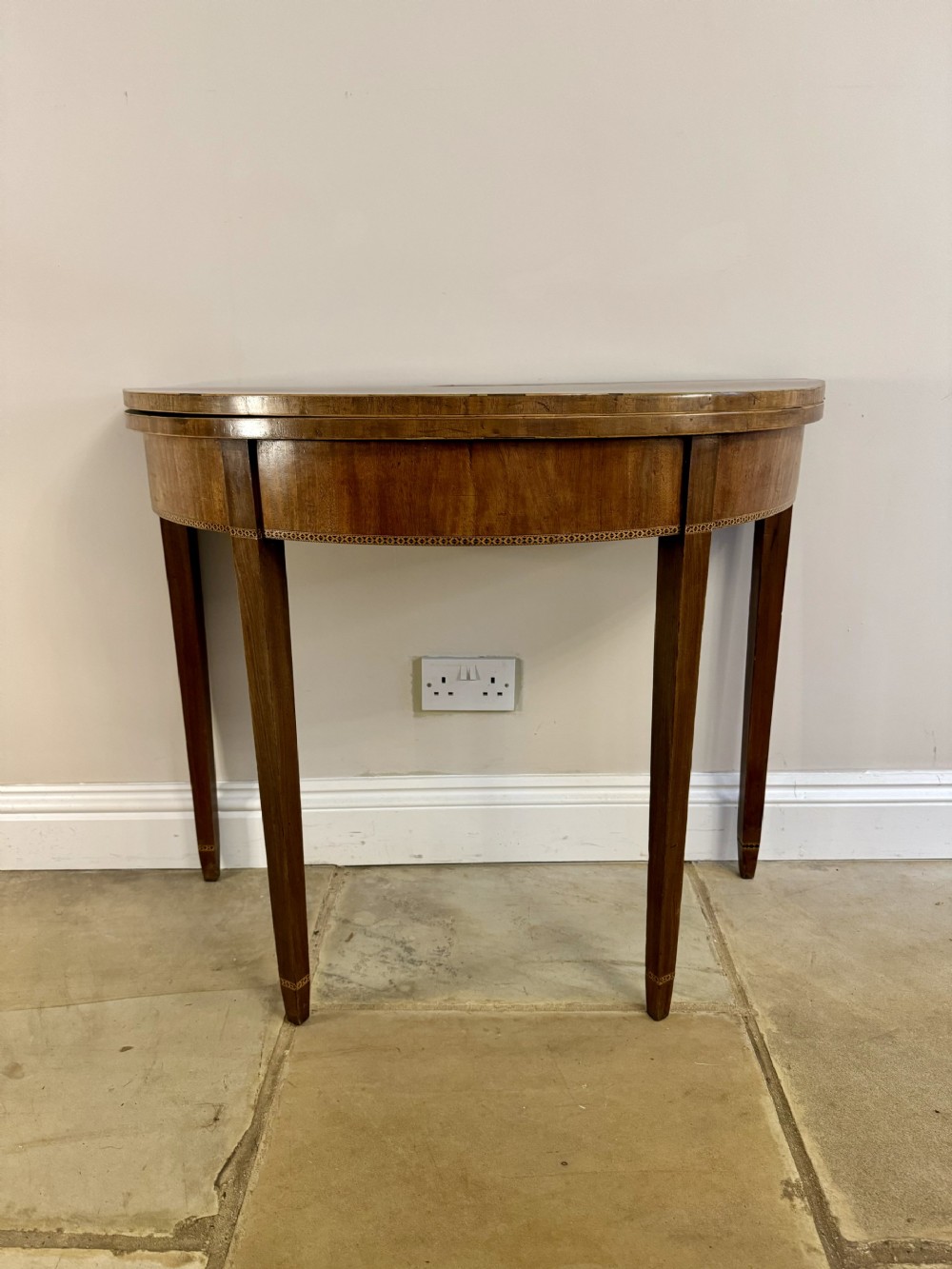 Antique George III quality mahogany card table 