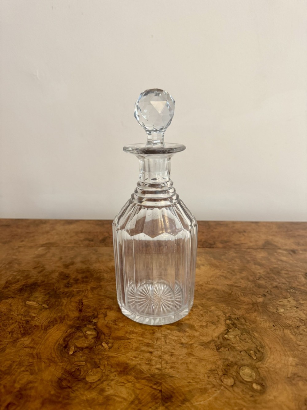 Quality antique Victorian glass decanter 