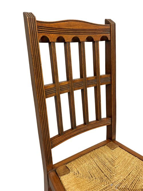 A SET OF FOUR ENGLISH MAHOGANY AESTHETIC MOVEMENT DINING CHAIRS - ADDITIONAL PHOTO 3