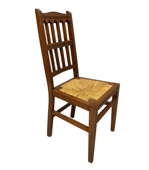 A SET OF FOUR ENGLISH MAHOGANY AESTHETIC MOVEMENT DINING CHAIRS - ADDITIONAL PHOTO 4