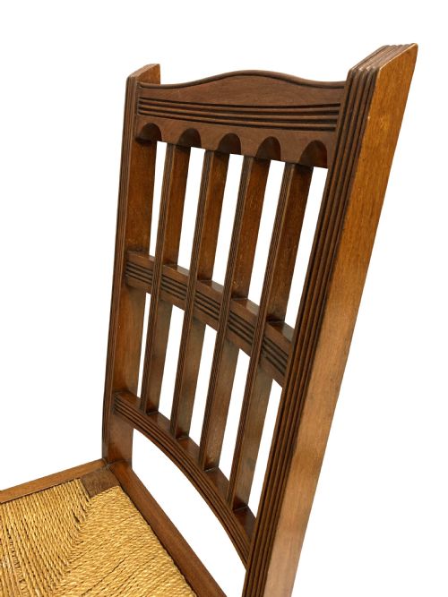 A SET OF FOUR ENGLISH MAHOGANY AESTHETIC MOVEMENT DINING CHAIRS - ADDITIONAL PHOTO 7