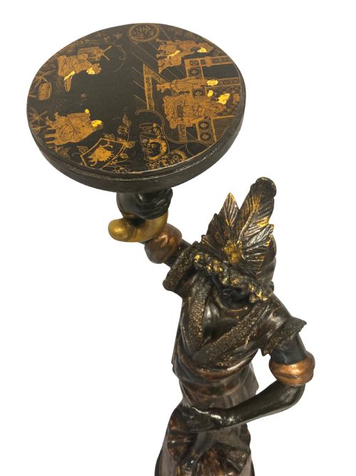A XIX CENTURY VENETIAN BLACKAMOOR TORCHERE - ADDITIONAL PHOTO 4