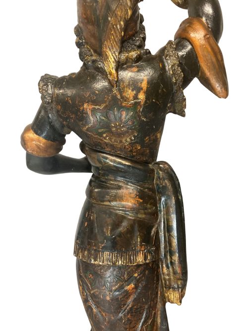 A XIX CENTURY VENETIAN BLACKAMOOR TORCHERE - ADDITIONAL PHOTO 5