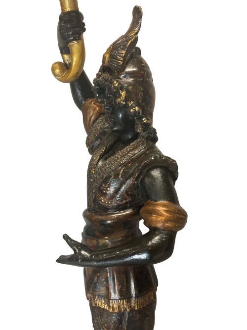 A XIX CENTURY VENETIAN BLACKAMOOR TORCHERE - ADDITIONAL PHOTO 7