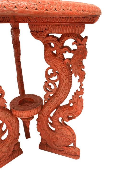 A CHINESE GLAZED CINNABAR SIDE TABLE - ADDITIONAL PHOTO 1