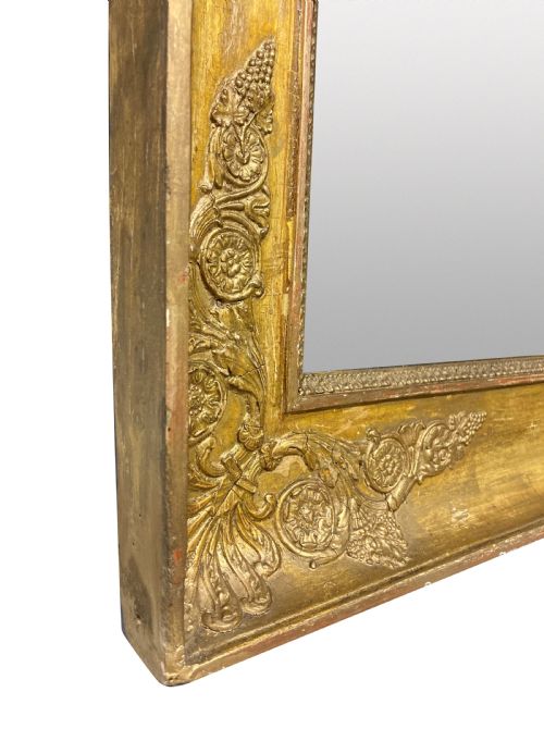 A FRENCH NAPOLEON III SPLIT PLATE GILT WOOD MIRROR - ADDITIONAL PHOTO 3