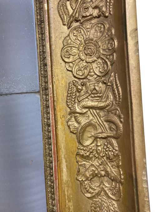A FRENCH NAPOLEON III SPLIT PLATE GILT WOOD MIRROR - ADDITIONAL PHOTO 4