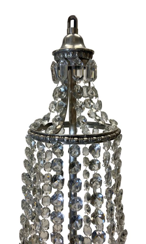 AN ENGLISH CUT GLASS TENT BAG CHANDELIER - ADDITIONAL PHOTO 6