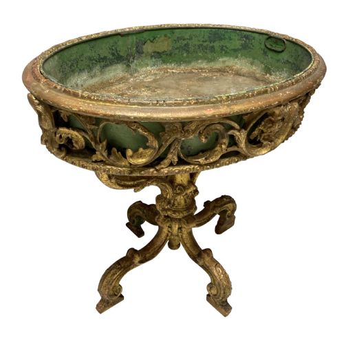AN EARLY XIX CENTURY COUNTRY HOUSE GILTWOOD JARDINIERE - ADDITIONAL PHOTO 3