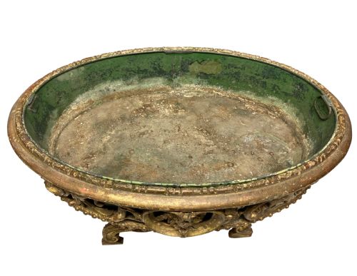 AN EARLY XIX CENTURY COUNTRY HOUSE GILTWOOD JARDINIERE - ADDITIONAL PHOTO 4