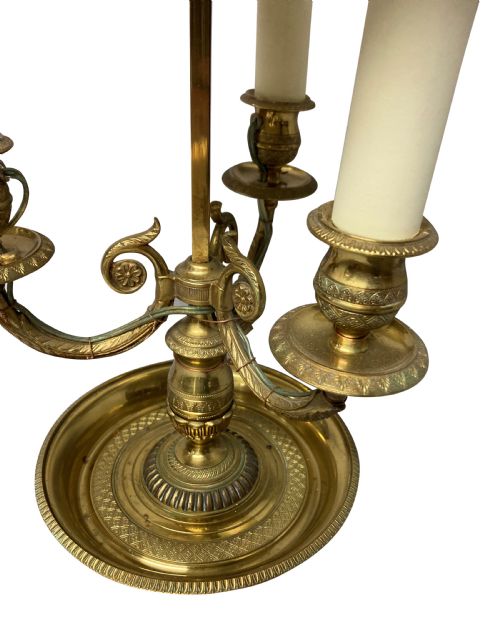 A FRENCH GILT BRASS BOUILLOTTE LAMP - ADDITIONAL PHOTO 3