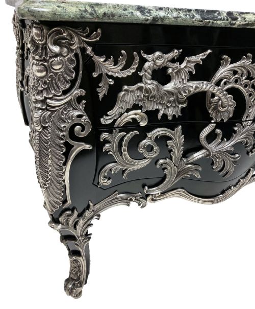 A MONUMENTAL SILVER MOUNTED COMMODE A VANTAUX AFTER GAUDREAUX - ADDITIONAL PHOTO 7