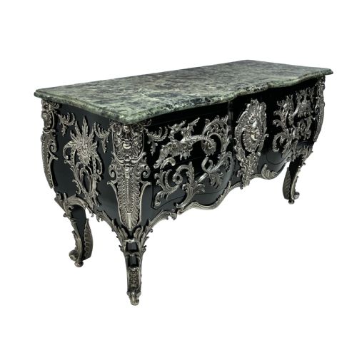 A MONUMENTAL SILVER MOUNTED COMMODE A VANTAUX AFTER GAUDREAUX - ADDITIONAL PHOTO 9