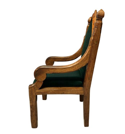 AN ENGLISH GOTHIC ARMCHAIR - ADDITIONAL PHOTO 2