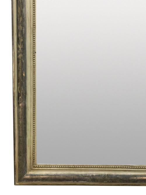 A FRENCH SILVER LEAF OVERMANTEL MIRROR - ADDITIONAL PHOTO 1