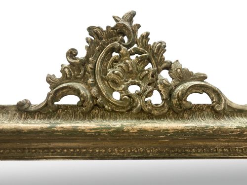 A FRENCH LOUIS XV STYLE OVERMANTEL MIRROR - ADDITIONAL PHOTO 4