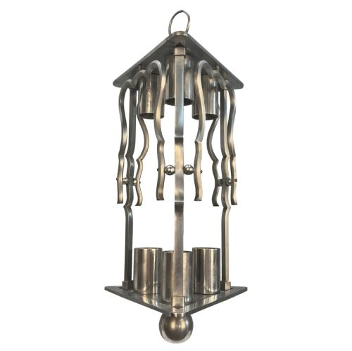 A STEEL ART DECO LANTERN - ADDITIONAL PHOTO 1