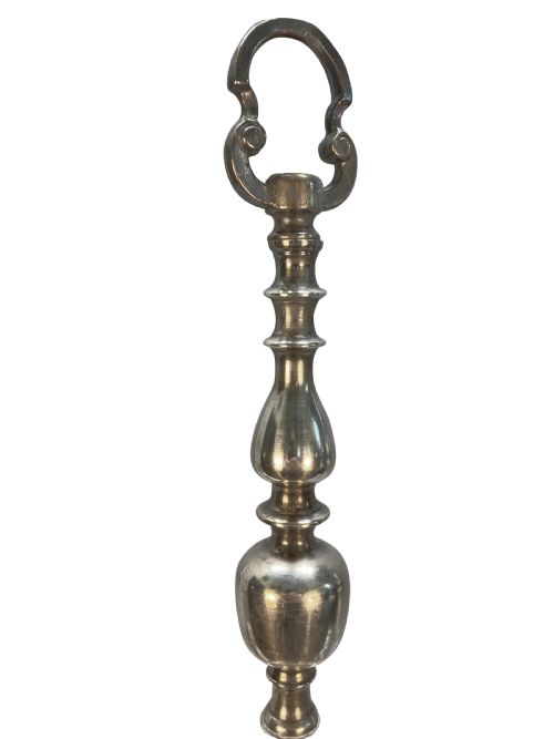 AN ENGLISH EDWARDIAN SILVER PLATED FIVE ARM CHANDELIER - ADDITIONAL PHOTO 3