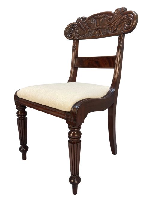 A SET OF FOUR WILLIAM IV ANGLOINDIAN DINING CHAIRS - ADDITIONAL PHOTO 4