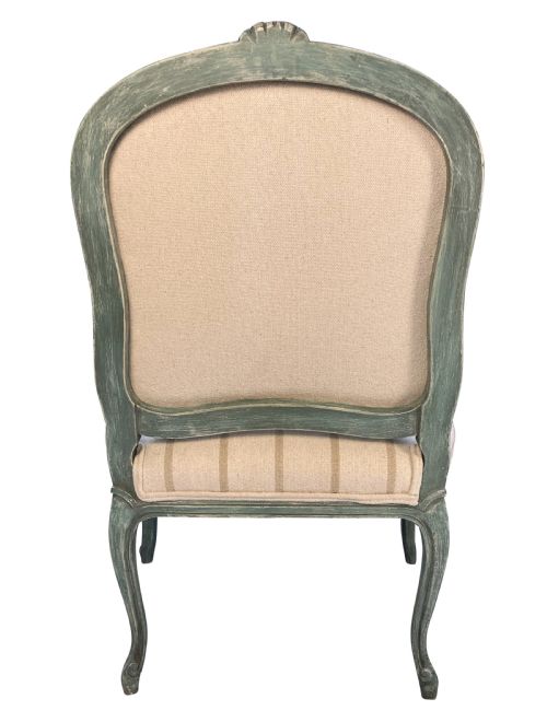 A PAIR OF PAINTED LOUIS XV STYLE ARMCHAIRS - ADDITIONAL PHOTO 5