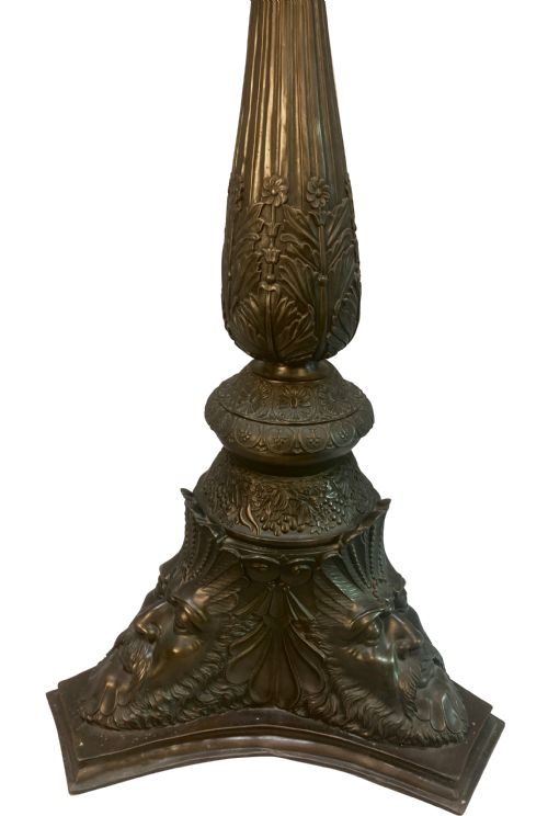 A PAIR OF LARGE VENETIAN BRONZE TORCHERE PEDESTALS - ADDITIONAL PHOTO 7