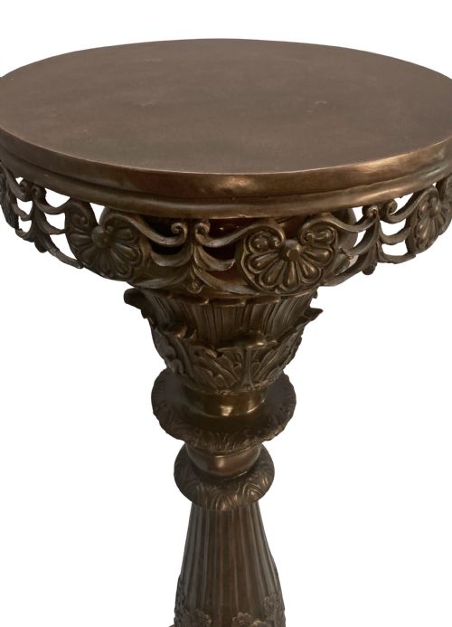 A PAIR OF LARGE VENETIAN BRONZE TORCHERE PEDESTALS - ADDITIONAL PHOTO 8