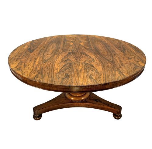 A LARGE WILLIAM IV ROSEWOOD TILTTOP CENTRE TABLE - ADDITIONAL PHOTO 4