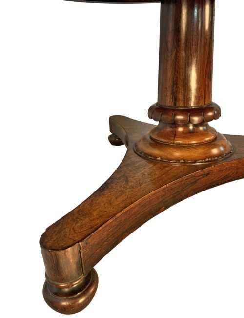 A LARGE WILLIAM IV ROSEWOOD TILTTOP CENTRE TABLE - ADDITIONAL PHOTO 5