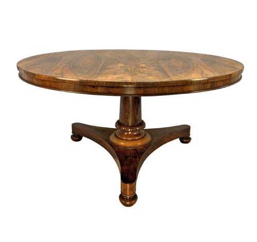 A LARGE WILLIAM IV ROSEWOOD TILTTOP CENTRE TABLE - ADDITIONAL PHOTO 6