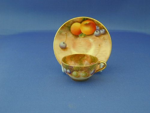 Royal Worcester Miniature Cup and Saucer