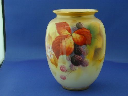 Royal Worcester Artist Signed Vase.