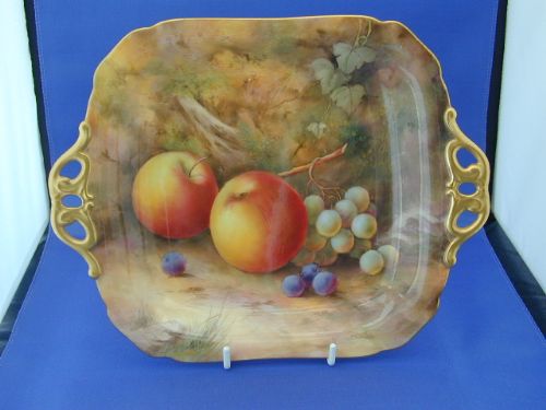 Royal Worcester Artist Signed Sandwich Plate