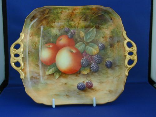 Royal Worcester Fruit Painted Sandwich Tray