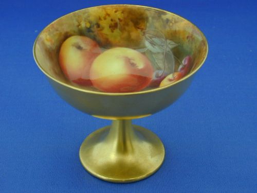 Royal Worcester Fruit Painted Peach Melba Cup