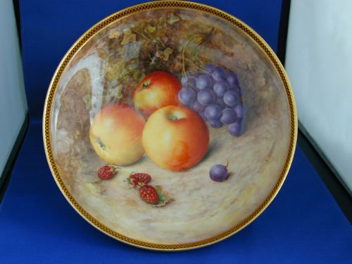 Royal Worcester Fruit Decorated Floating Flower Bowl