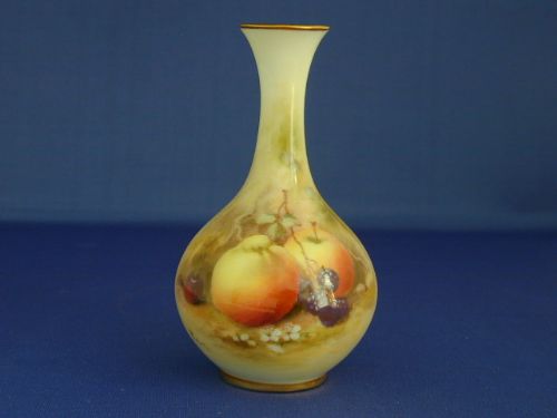 Royal Worcester Fruit Painted Vase Signed Ricketts