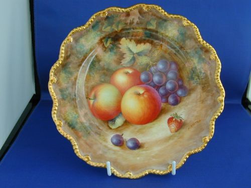Royal Worcester Fruit Painted Plate Signed Ayrton