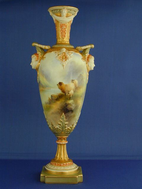 Royal Worcester Vase Signed H Davis