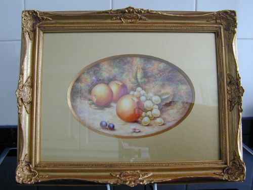 Royal Worcester Fruit Painted Plaque