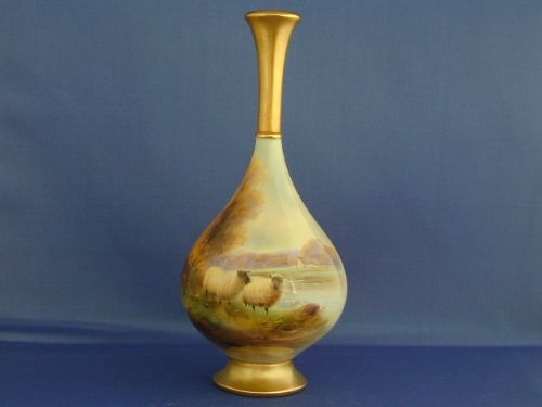 Royal Worcester Vase Signed H Davis