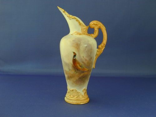 Royal Worcester Ewer Signed Jas Stinton