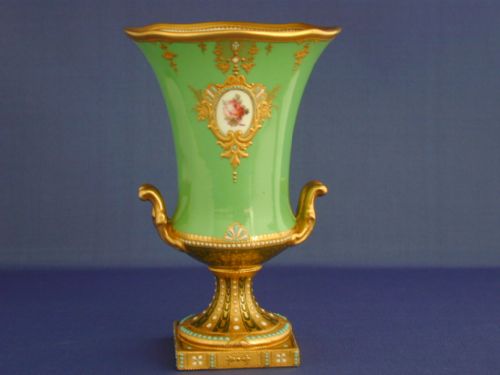 ROYAL CROWN DERBY VASE SIGNED LEROY - ADDITIONAL PHOTO 1