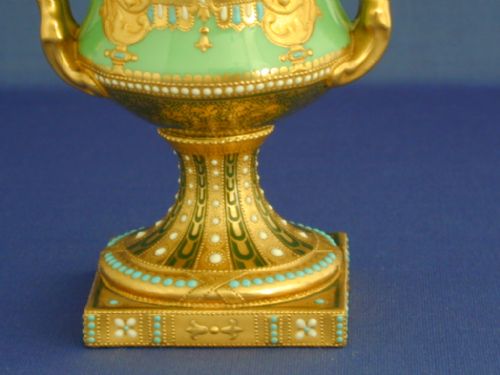 ROYAL CROWN DERBY VASE SIGNED LEROY - ADDITIONAL PHOTO 4