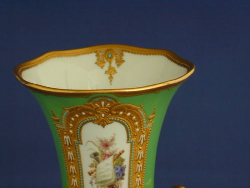 ROYAL CROWN DERBY VASE SIGNED LEROY - ADDITIONAL PHOTO 3