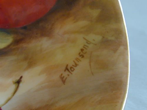 ROYAL WORCESTER FRUIT PAINTED SUGAR BOWL ARTIST SIGNED - ADDITIONAL PHOTO 3