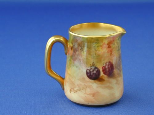 ROYAL WORCESTER MINIATURE FRUIT PAINTED JUG - ADDITIONAL PHOTO 2